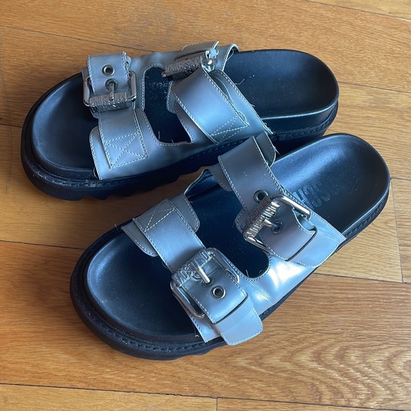 Moschino Buckle Double Strap Sandals - Picture 3 of 6